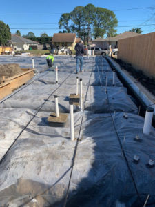 laying foundation