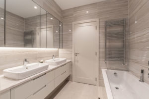 bathroom with double sink