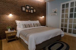 bed in bedroom