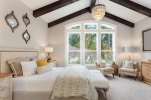 bedroom with large window