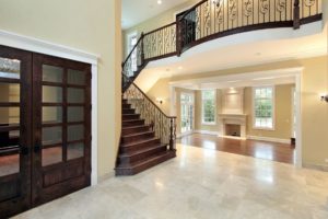 large empty foyer