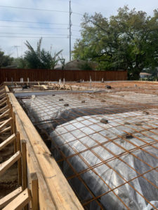a foundation for a new house