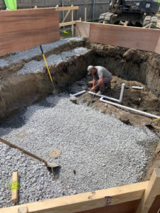 construction worker working on foundation