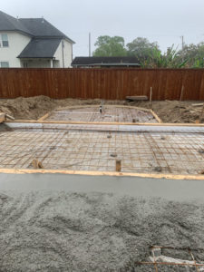 view of home foundation progress