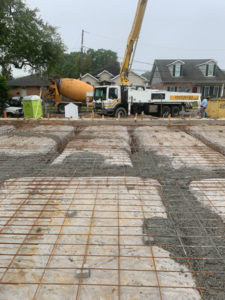 concrete in the foundation