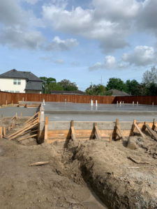 drying concrete for house foundation