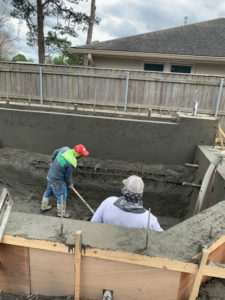 workers building foundation