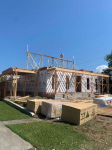 exterior view of house under construction