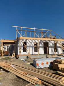 front view of new home under construction