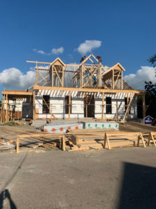 two story house in progress