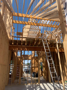 first and second floor of new house under construction