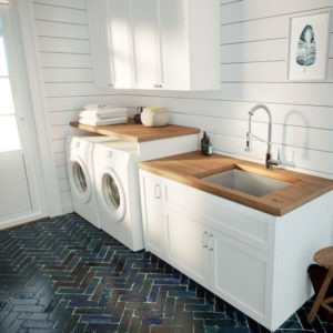 laundry room with sink