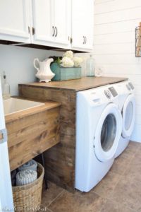 washer and dryer in laundry room