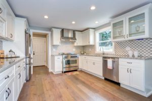 large kitchen with open space