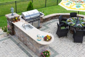 large outdoor kitchen